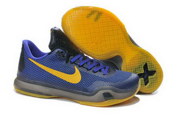 Nike Kobe X(10) Black Purple Yellow Sneakers Low Price